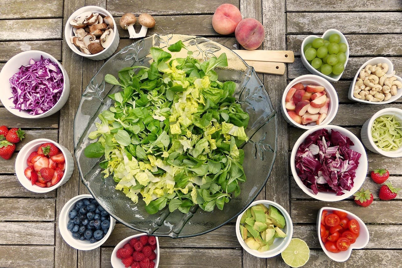 Healthy meal prep with vegetables and protein